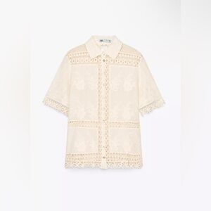 Zara ZW COLLECTION COMBINATION CROCHET BLOUSE
